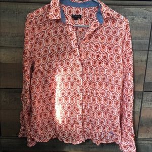 Fall Talbots button up blouse size 12p